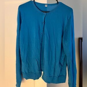 Uniqlo UV Protection Cardigan in vibrant blue
